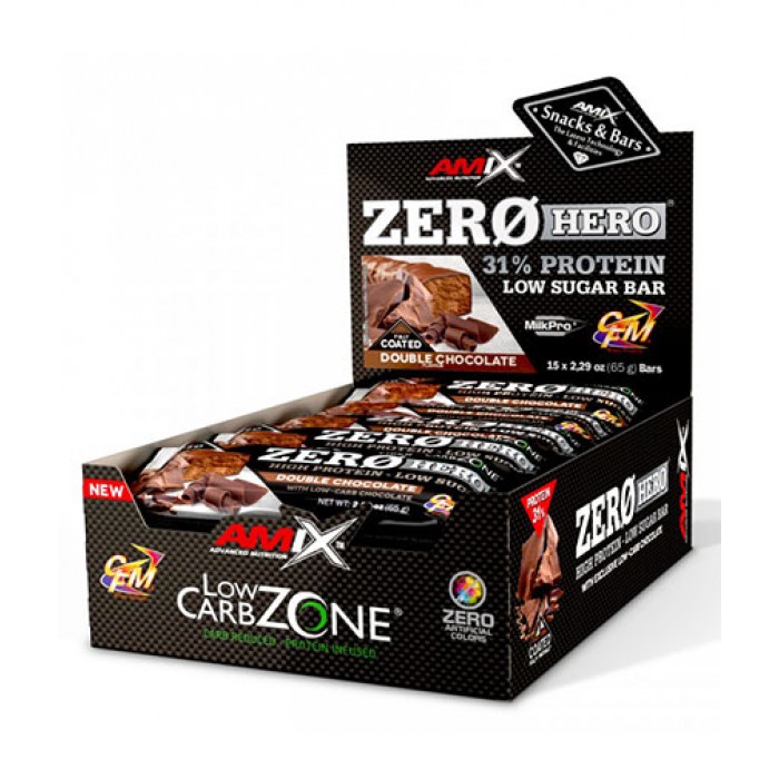 AMIX ZeroHero Protein Bar / 15x65g.